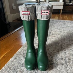 Green Hunter Tall Rain boot